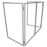 ProX XF-4X3048W MK2 Four Panel Collapse and Go DJ Facade with White Frame and Carry Bag