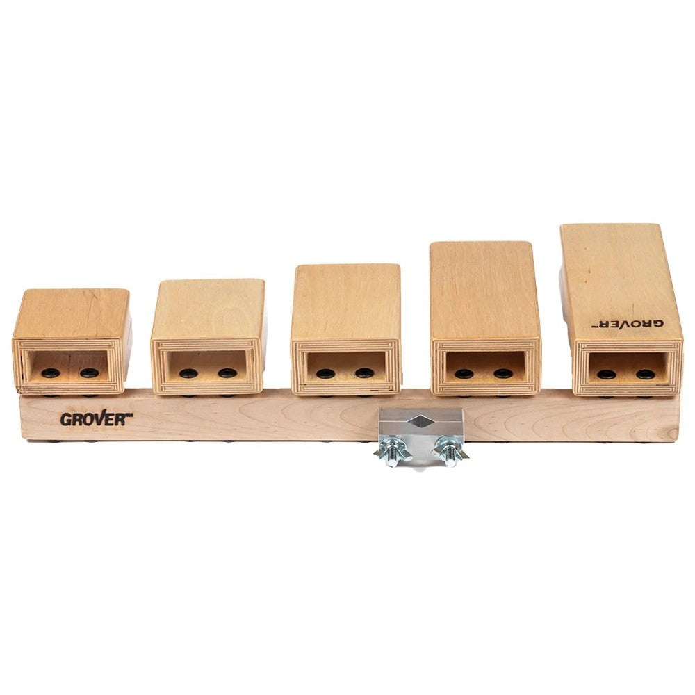 Grover Pro Percussion 5-Piece Temple Block Set with Mounting Clamp and Stand