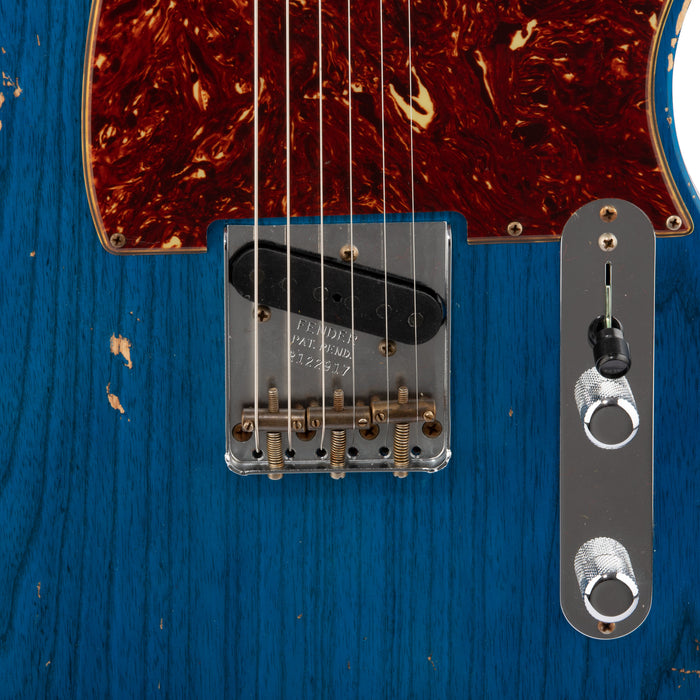 Fender Custom Shop 1952 Telecaster Heavy Relic - Sapphire Blue Transparent - CHUCKSCLUSIVE - #R122917 - Display Model