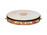 Meinl TAH1M-SNT 10" Recording Combo Goat Skin Wood Tambourine Dual Alloy Jingles