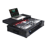 ProX XS-RANESYSONEWLTBLLED Flight Case For RANE SYSTEM ONE Dj Controller Sliding Laptop Shelf & Wheels - Black