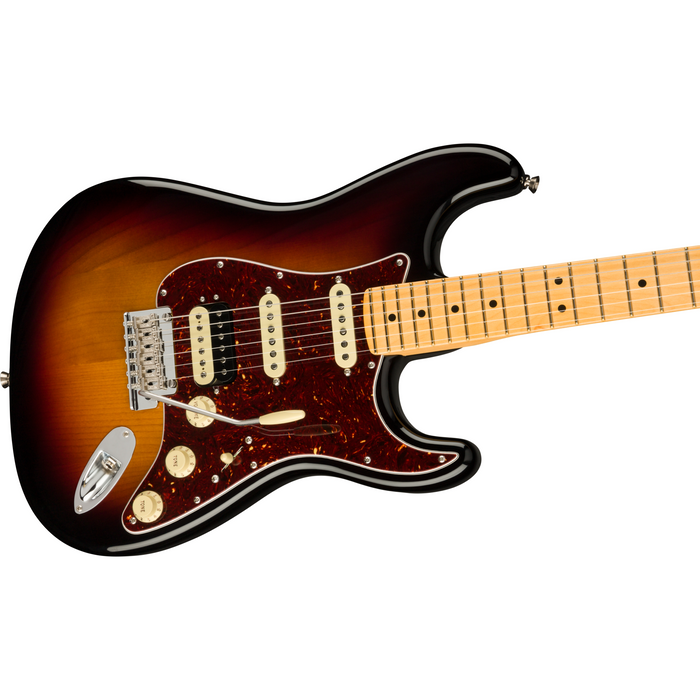 Fender American Pro II Stratocaster HSS Electric Guitar, Maple Fingerboard - 3 Color Sunburst