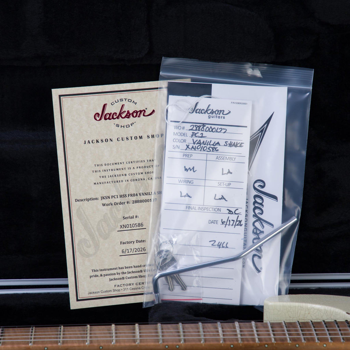 Jackson Custom Shop USA Special Editiohn PC1 Electric Guitar - Vanilla Shake - #XN010586