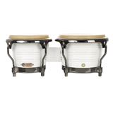 Latin Percussion LP201AX-2 Generation II Bongos - White With Black Nickel Hardware