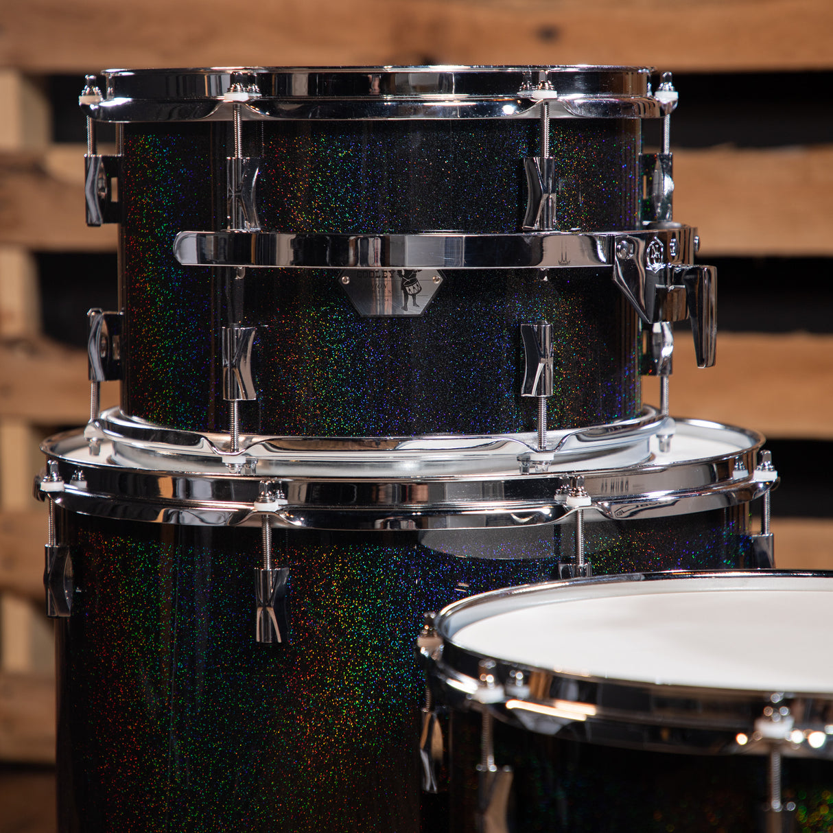 Noble & Cooley 4-Piece Union Series Shell Pack with 22-Inch Kick - Rainbow Sparkle