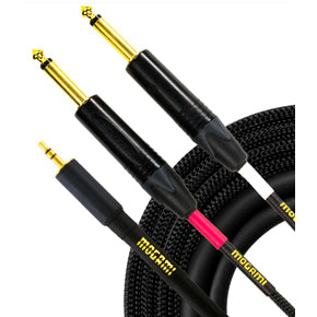 Mogami Gold 3.5mm TRS to Dual 1/4-Inch TS Accessory Cable - 6-Foot