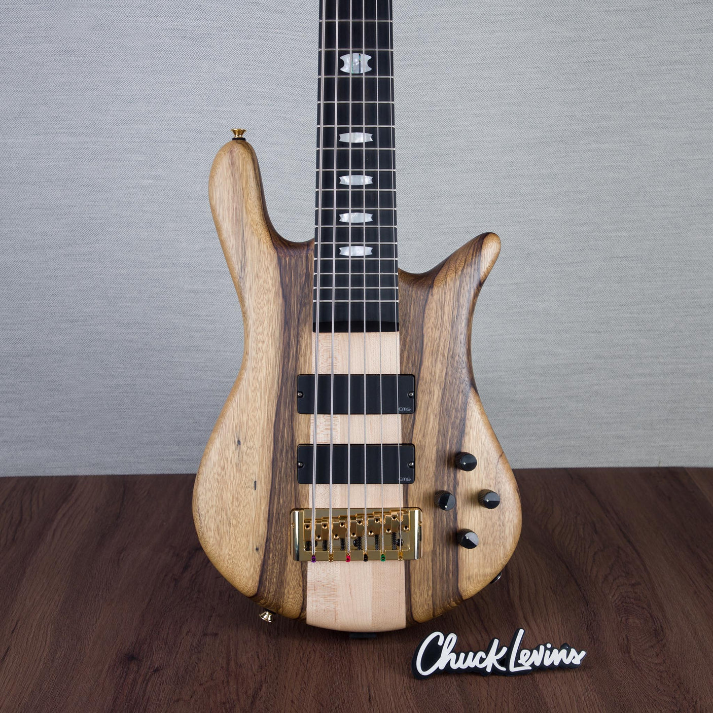 Spector Euro 6 LT Solid Korina Wings 6-String Electric Bass Guitar - Natural Satin - CHUCKSCLUSIVE - #NB23484