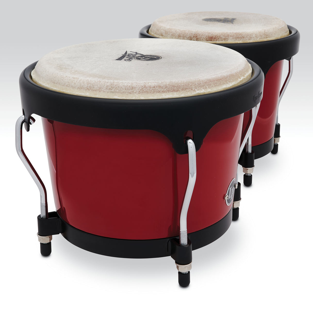 LP Aspire Fiberglass Bongo Set - Red with Black Hardware