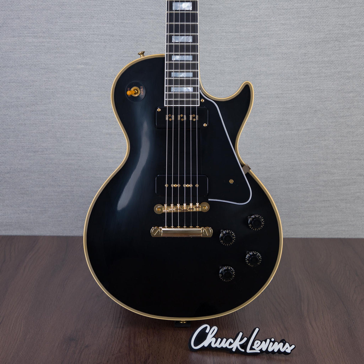 Gibson Custom Shop 1954 Les Paul Custom Reissue Electric Guitar VOS - Ebony - #45356