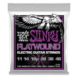Ernie Ball 2590 Power Slinky Flatwound Electric Guitar Strings - .011-.048
