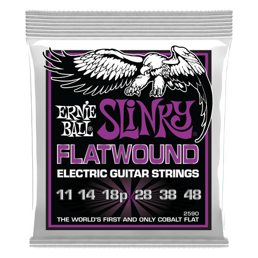 Ernie Ball 2590 Power Slinky Flatwound Electric Guitar Strings - .011-.048