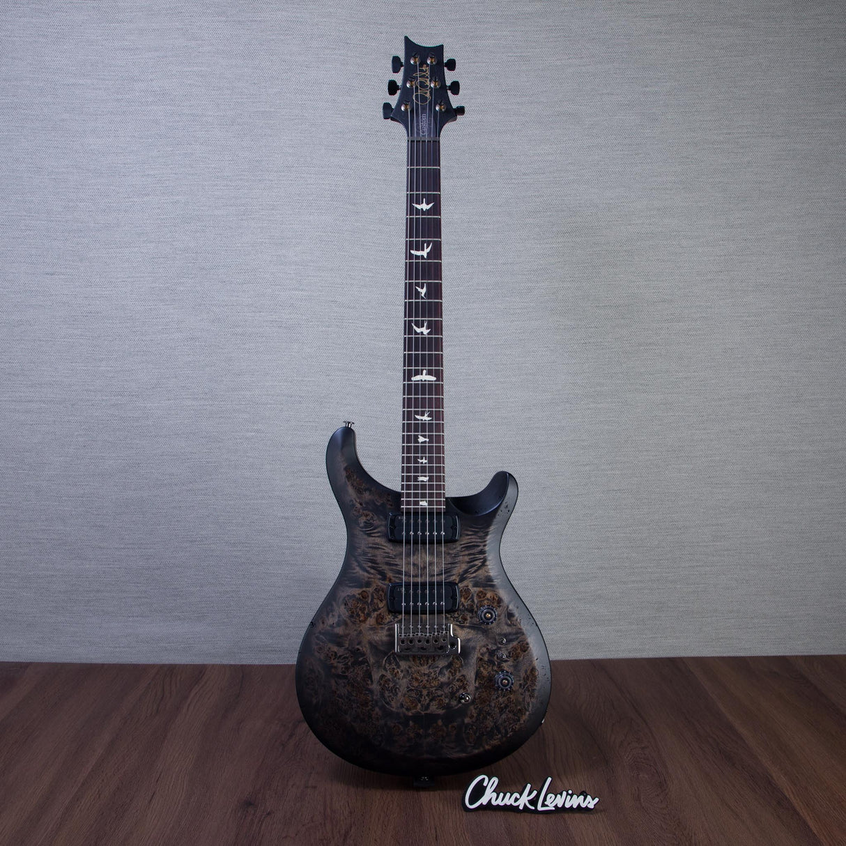 PRS S2 Custom 24-08 Poplar Burl Electric Guitar - Charcoal Burst - #S2089421
