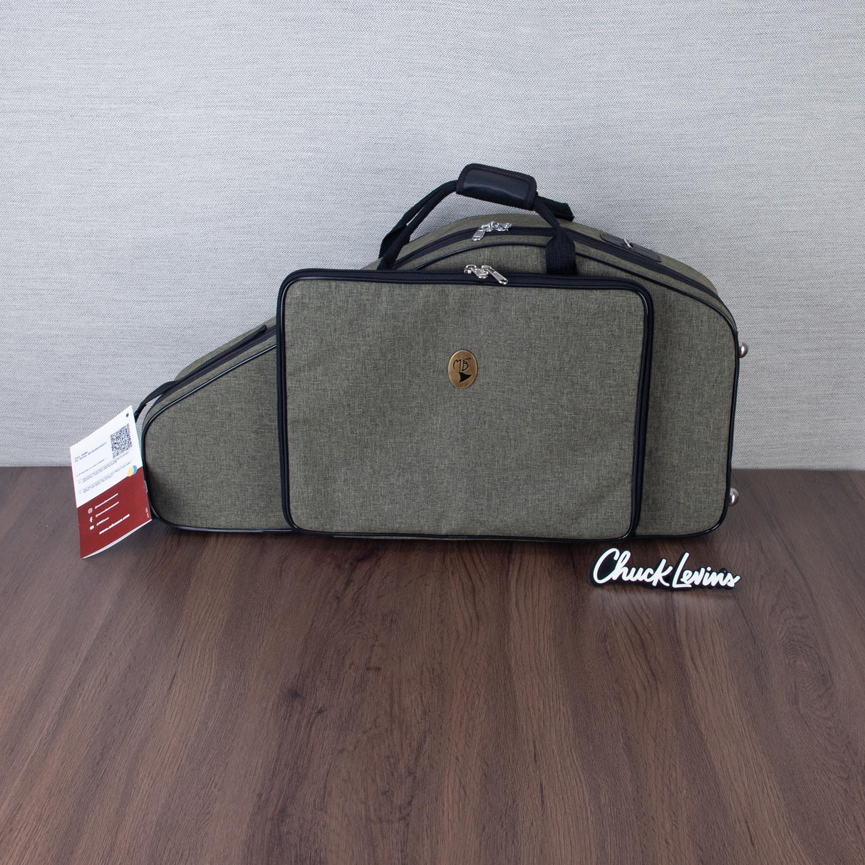 Marcus Bonna Alto and Non-Detachable Curved Soprano Double Saxophone Case - Cationic Green