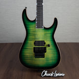 ESP USA M-I FR-DLX Flamed Maple Electric Guitar - Dark Lime Sunburst - #US23093