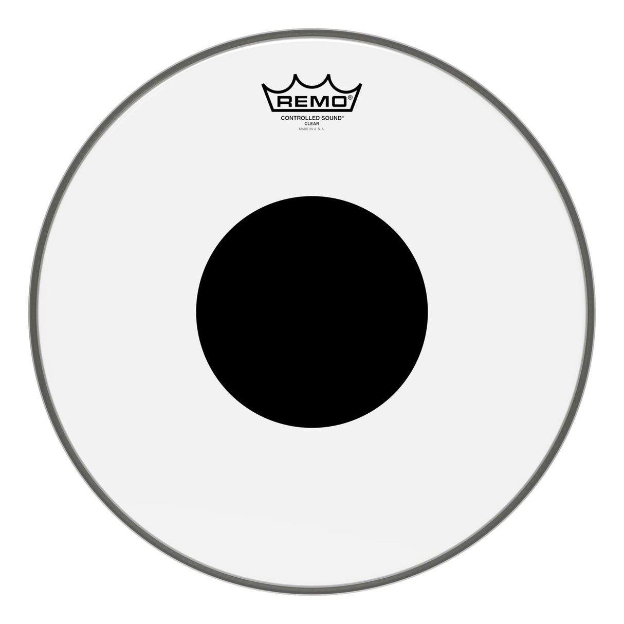 Remo Clear Controlled Sound Drum Head with Black Dot - 10-Inch
