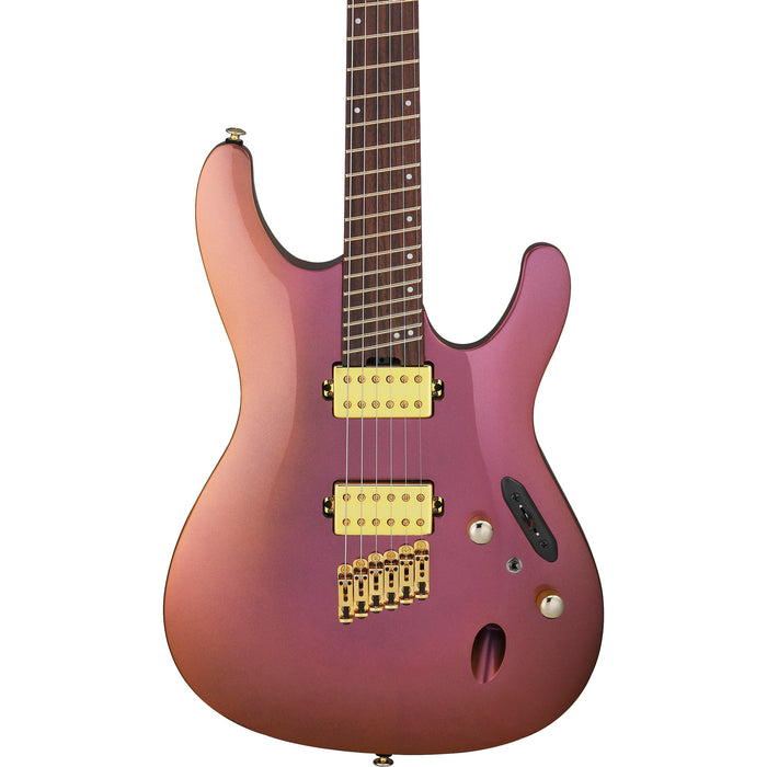 Ibanez S Axe Design Lab SML721 Multi-Scale Electric Guitar - Rose Gold Chameleon