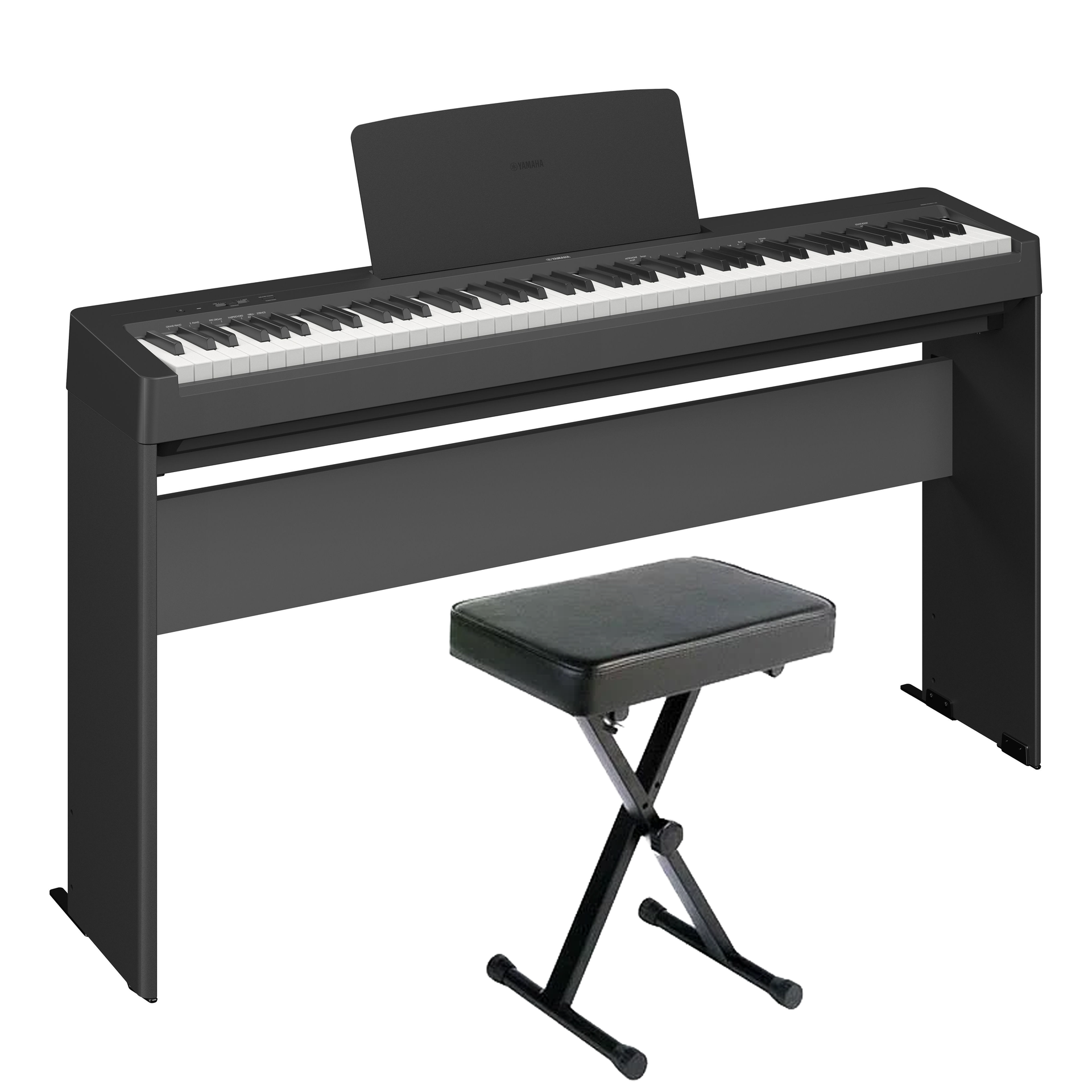 Yamaha P143LXB Bundle with L100B Stand and PKBB1 X-Style Bench