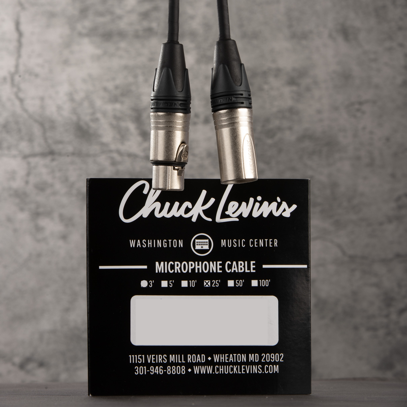 Chuck Levin's Microphone XLR Cable - 25ft - Preorder - New