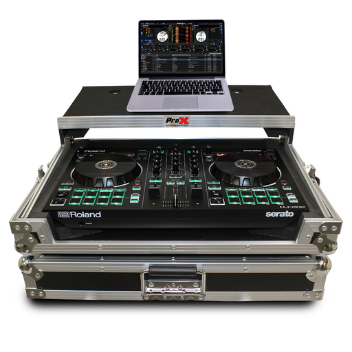 ProX X-DJ202LT Flight Case For Roland DJ-202 Digital Controller W-Laptop Shelf