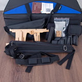 Marcus Bonna Quad Case for Alto and Soprano Saxophone, Flute, and Clarinet - Black / Royal Blue