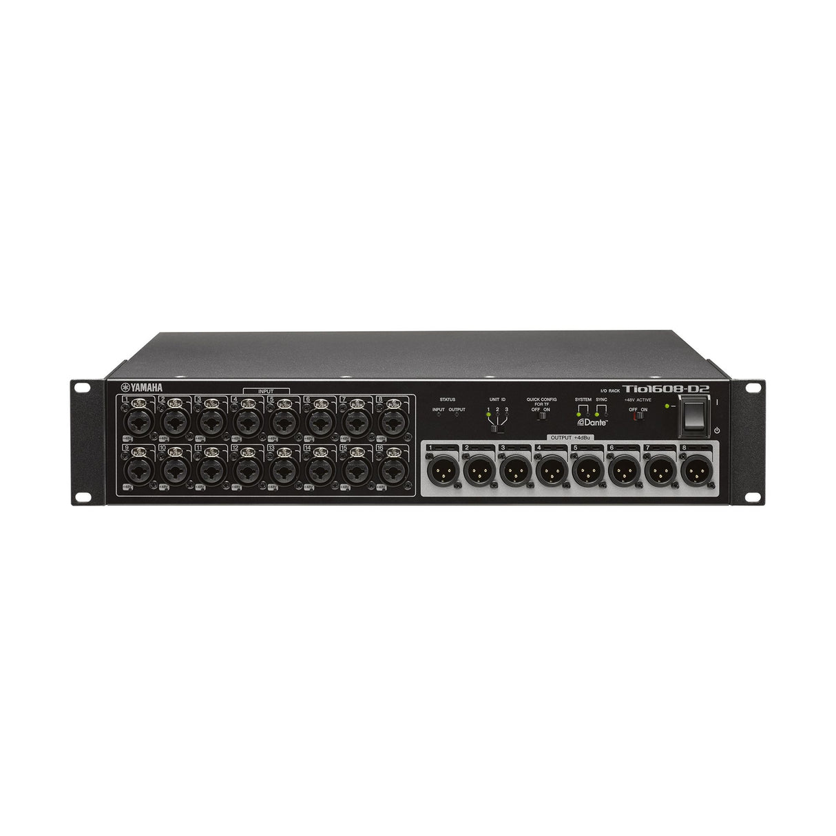 Yamaha Tio1608-D2 16x8 Dante-equipped 96kHz I/O Rack - Open Box, Mint