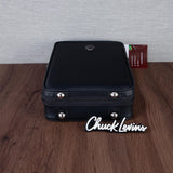 Marcus Bonna Compact Case for 2 A/Bb Clarinets - Black Leather, Silver Metal Logo