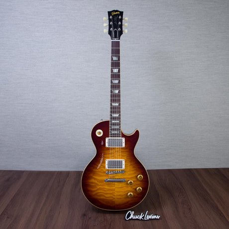 Gibson Custom Shop 1959 Les Paul Standard Reissue 5A Quilt Maple Top Electric Guitar - Faded Tobacco Sunburst - #960034