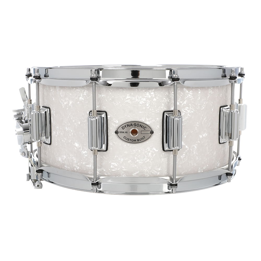 Rogers Dyna-Sonic 6.5 x 14" Wood Shell Snare Drum - White Marine Pearl Beavertail