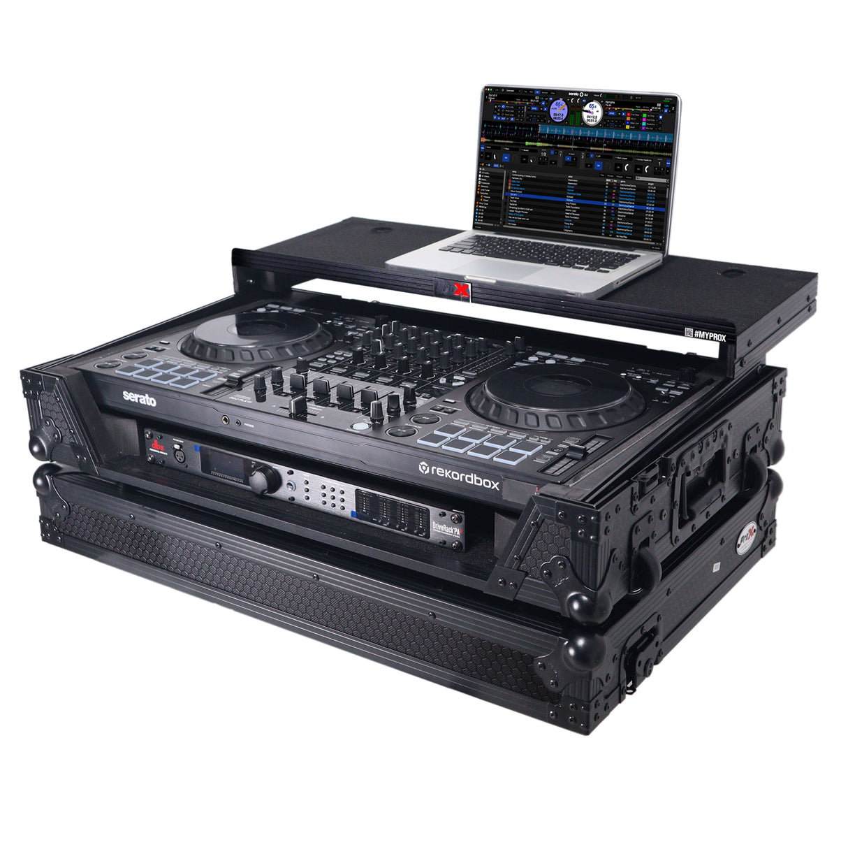 ProX XS-DDJFLX10WLTBL LED Pioneer DDJ-FLX10 and DDJ-GRV6 Case - Black - New
