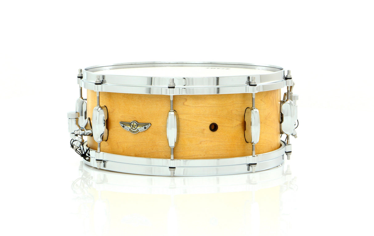 Tama 14" x 6" STAR Solid Maple Snare Drum Oiled Natural Maple W/ Inlay