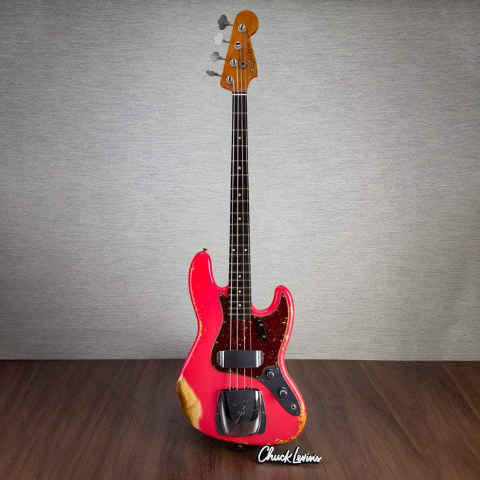 Fender Custom Shop 62 Jazz Bass Heavy Relic with Ebony Fingerboard - Watermelon King - CHUCKSCLUSIVE - #R130663