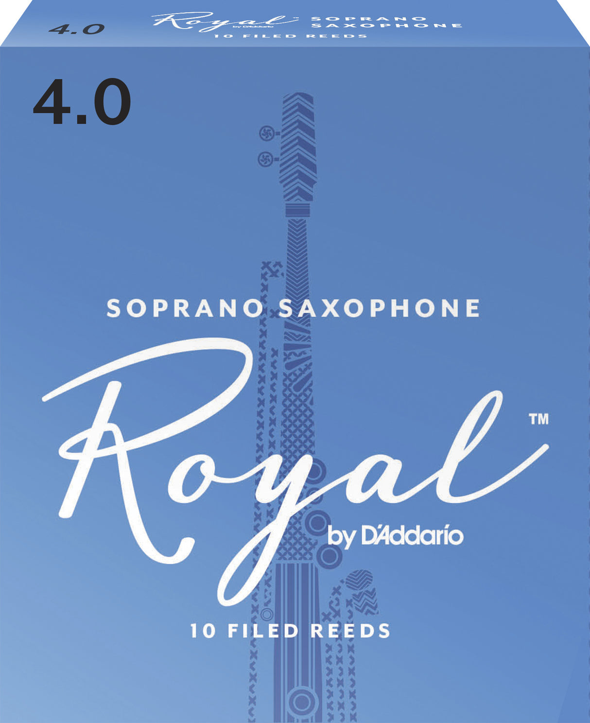 D'Addario RIB10 Royal Filed Soprano Saxophone Reed 10-Pack - New,4