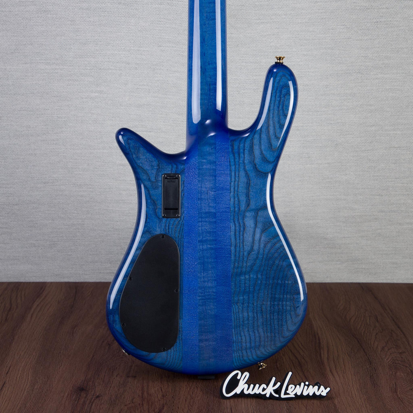 Spector Euro 5 LT Poplar Burl Over Ash 5-String Electric Bass Guitar - Faded Light Blue Gloss - CHUCKSCLUSIVE - #]C121NB23304