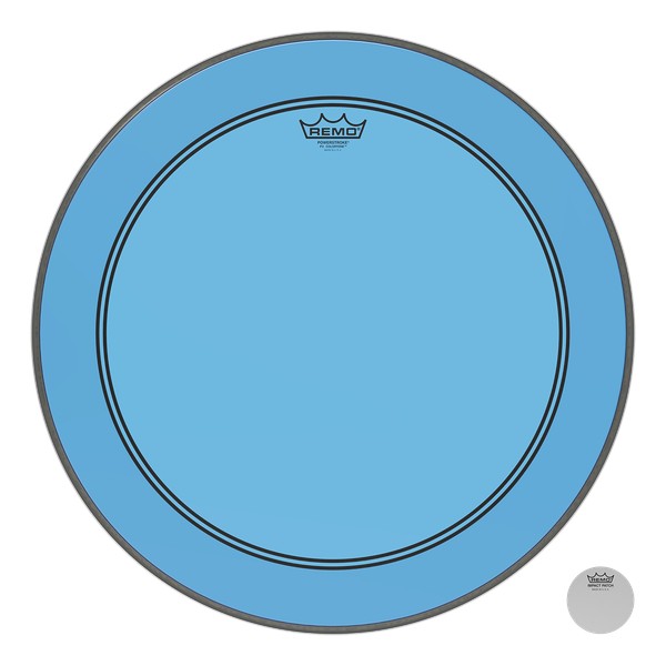 Remo Powerstroke P3 Colortone Bass Drumhead - 22", Blue - New,22 Inch