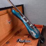 Fender Custom Shop 1962 Bass VI Super Heavy Relic Electric Guitar - Faded Ocean Turquoise - #CZ591279