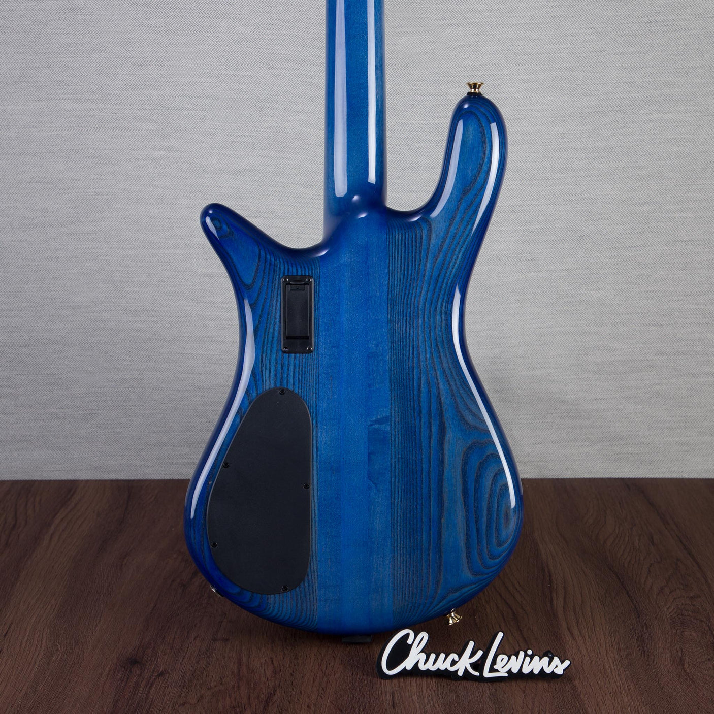 Spector Euro 4 LT Poplar Burl Over Ash Electric Bass Guitar - Faded Light Blue Gloss - CHUCKSCLUSIVE - #]C121NB23305