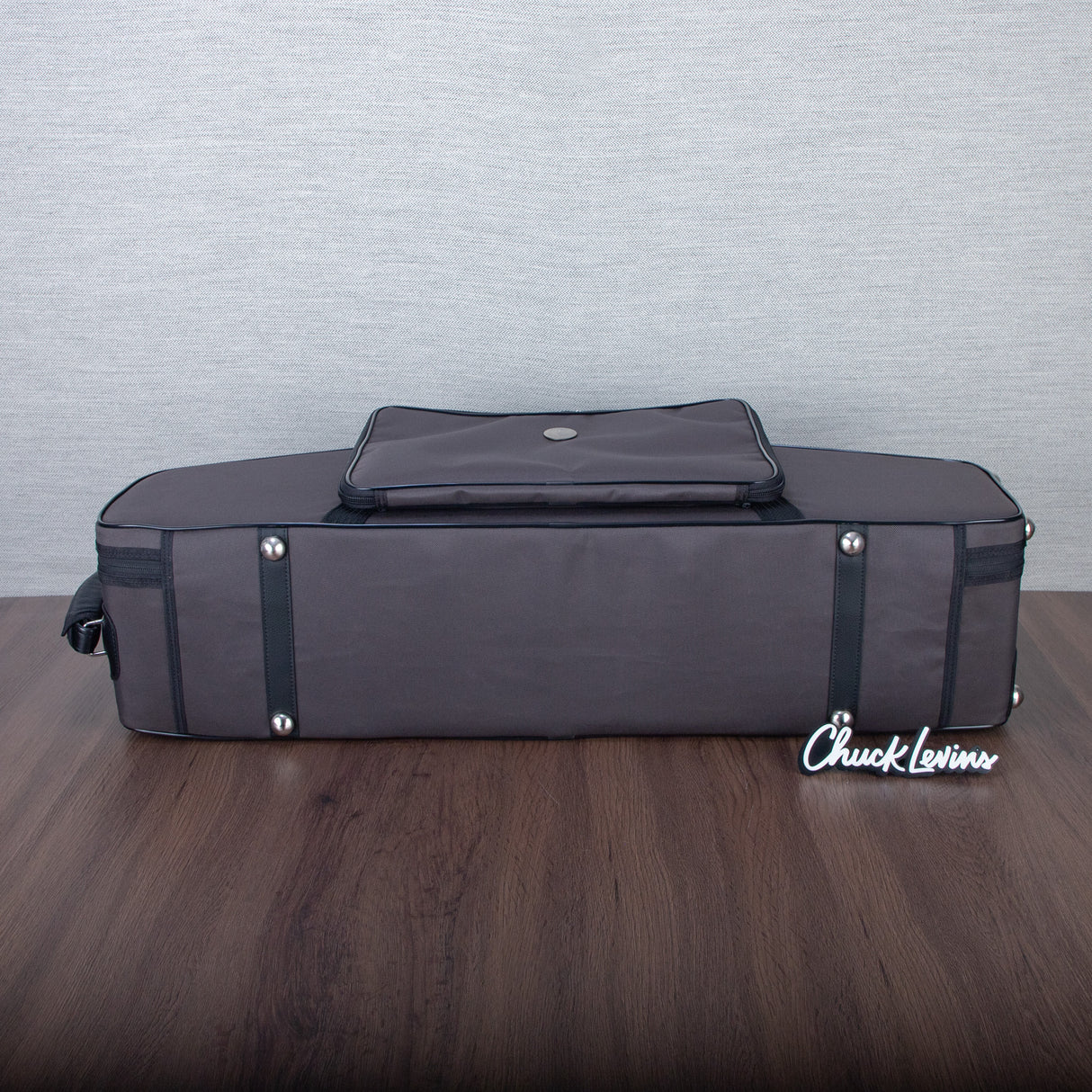 Marcus Bonna Double Case for Tenor and Soprano Sax with Fixed Straight Neck - Carbon Fiber - Dark Brown