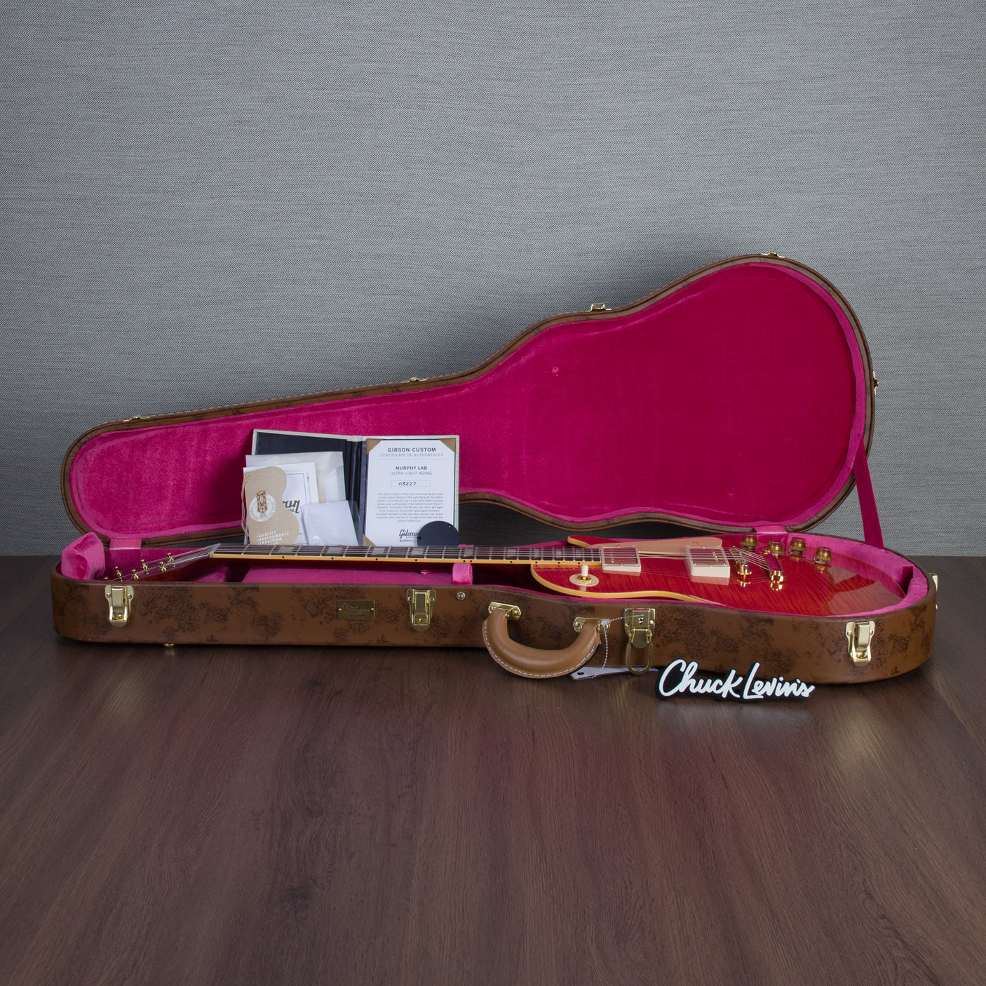 Gibson Murphy Lab 1960 Les Paul Standard Reissue, Gold Hardware - Watermelon King/Ultra Light Aged - CHUCKSCLUSIVE - #03227