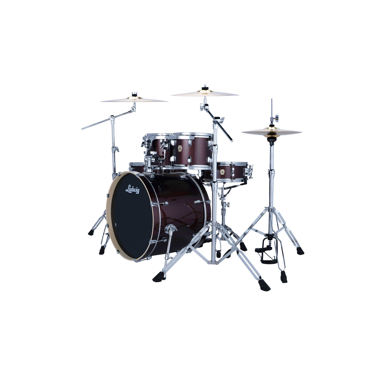 Ludwig Evolution 6-Piece Drum Kit with 22-Inch Kick - Caramel Sparkle