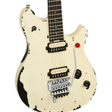 EVH Limited Edition Wolfgang Special Striped Series Guitar - Distressed Ivory