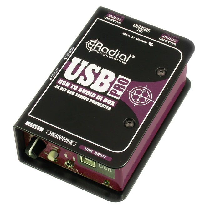Radial Engineering USB-Pro Stereo USB Laptop DI Box