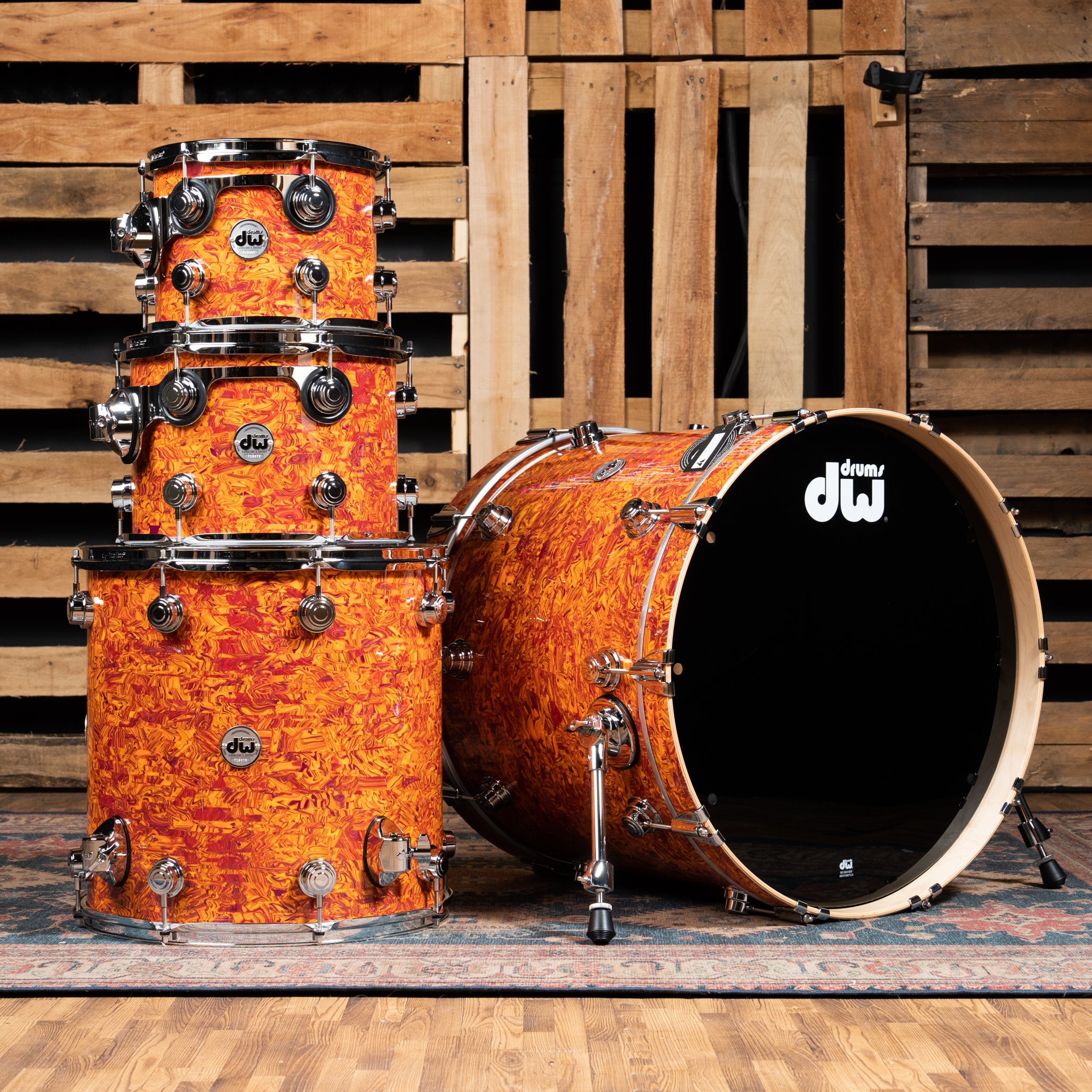 DW Collector's Standard Maple 4-Piece Shell Pack, 22-Inch Kick
