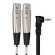 Hosa CYX-401F Dual XLR3F to Right-angle 3.5mm TRS Camcorder Microphone Cable