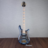 Spector Euro 5 LT Poplar Burl Over Ash 5-String Electric Bass Guitar - Faded Light Blue Gloss - CHUCKSCLUSIVE - #]C121NB23330