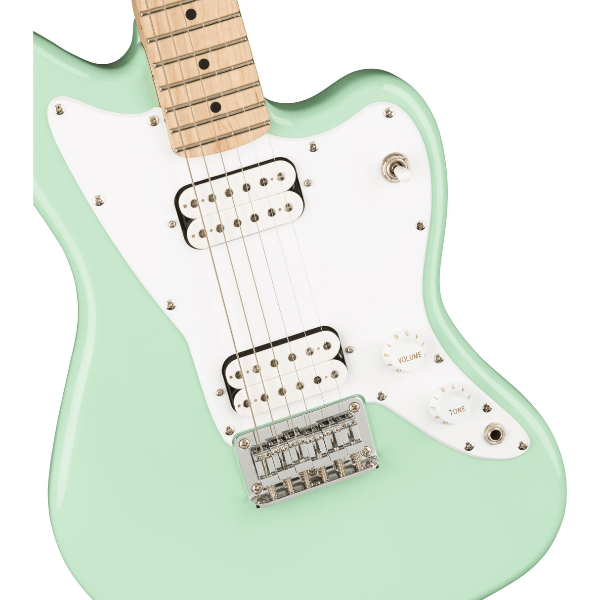 Squier Mini Jazzmaster Electric Guitar, Maple Fingerboard - Surf Green