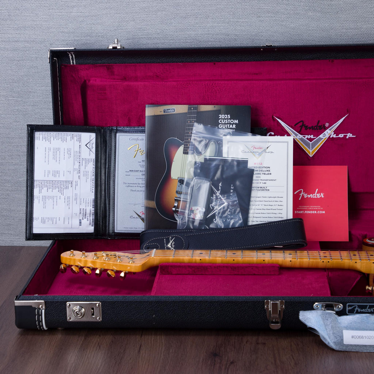 Fender Custom Shop Limited Edition Deluxe AAA Flame Custom Deluxe Telecaster Electric Guitar - Sunset Orange Transparent - #CZ590116