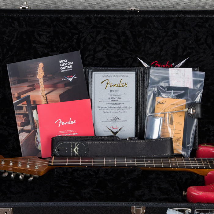 Fender Custom Shop 62 Stratocaster Heavy Relic Electric Guitar, Ebony Fingerboard - Watermelon King - CHUCKSCLUSIVE - #R129660