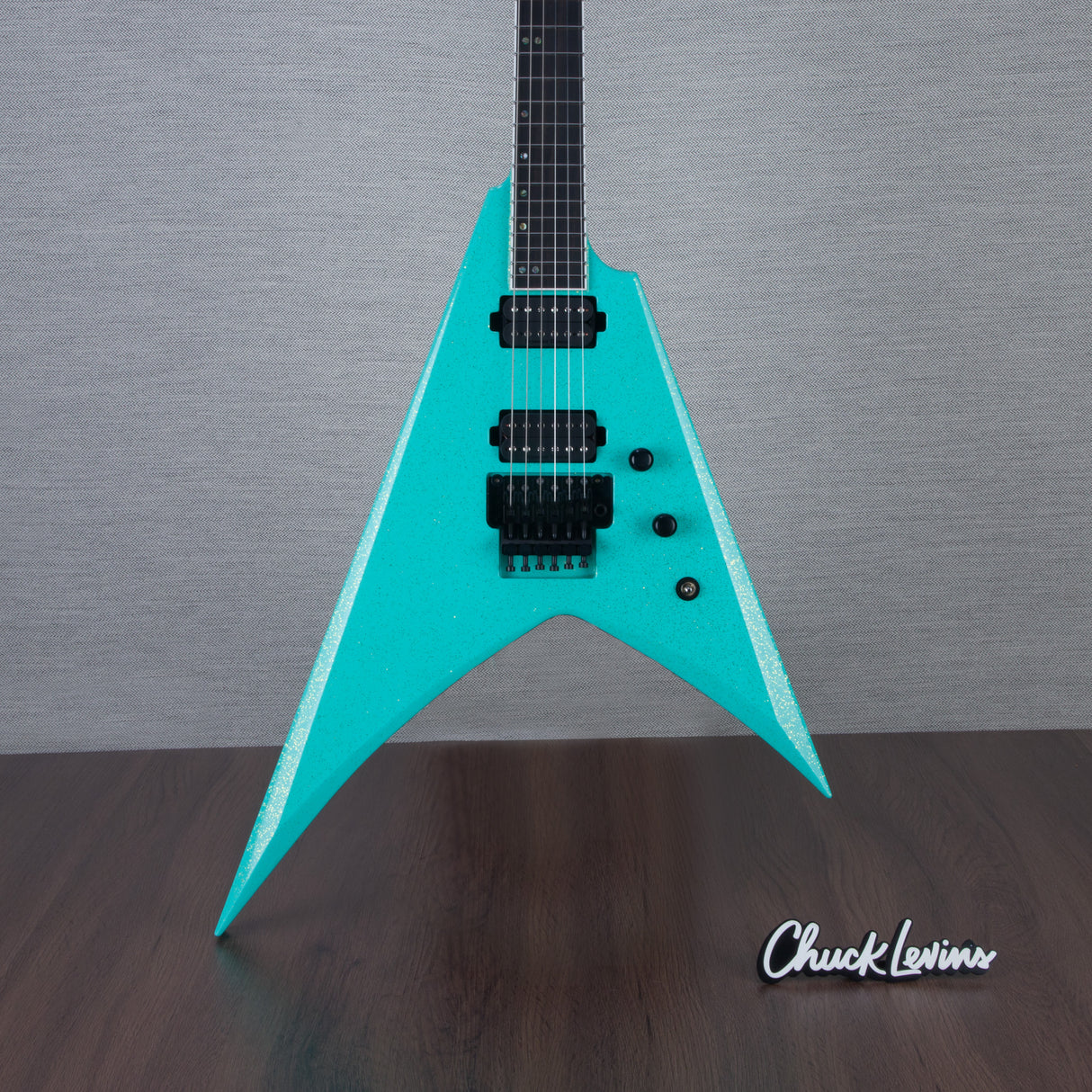 ESP USA V-II FR Electric Guitar - Midori Gold Sparkle - #US24235 - Mint, Open Box