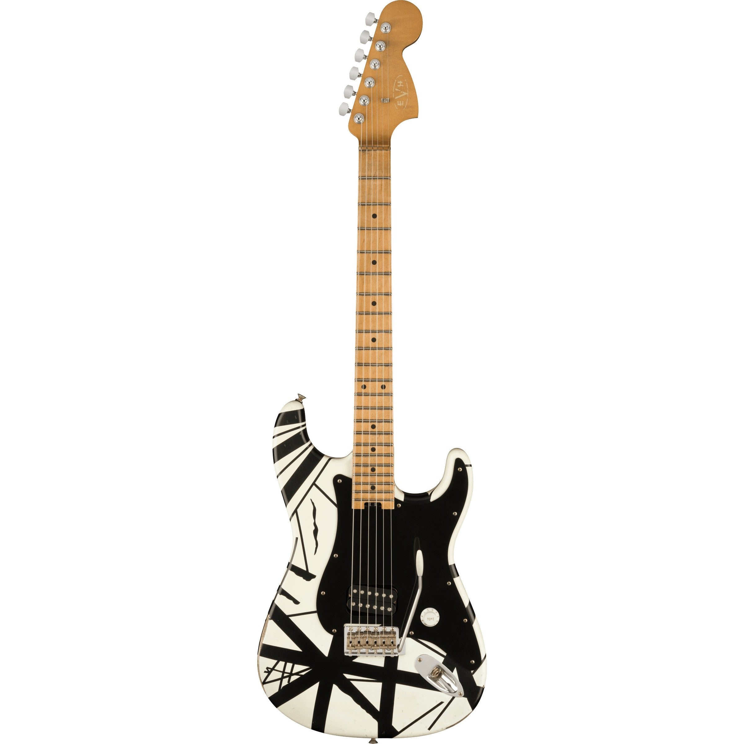 EVH Striped Series '78 Eruption Relic Electric Guitar - White With
