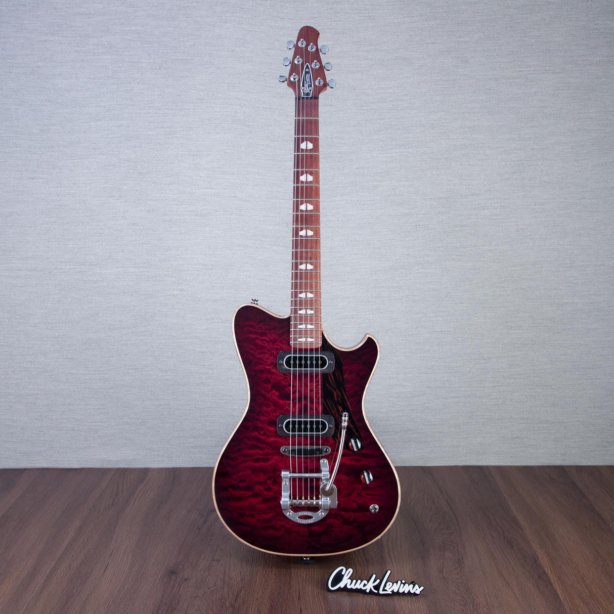Powers Electric A-Type Select Quilt Maple Electric Guitar - Cabernet Red - #A996